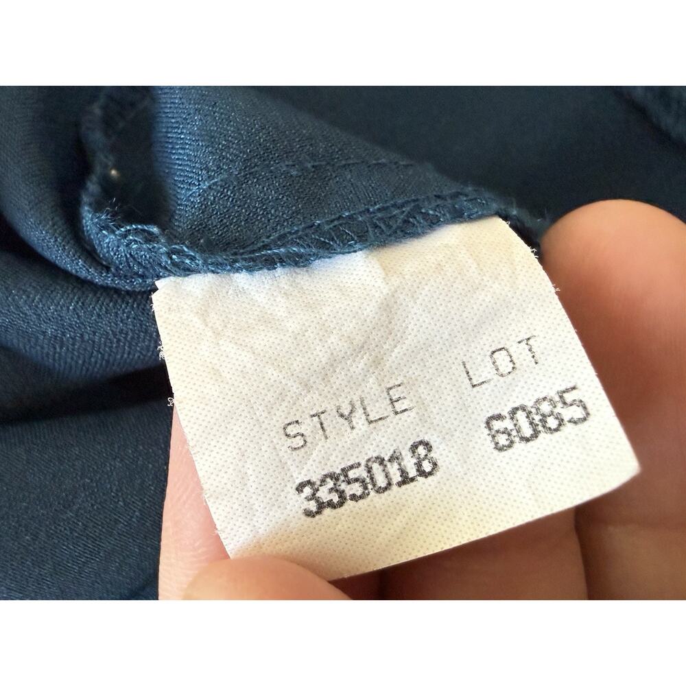 Christian Dior Vintage‎ Women’s Robe Size Large Teal Blue Satin Long Belted - Picture 10 of 10